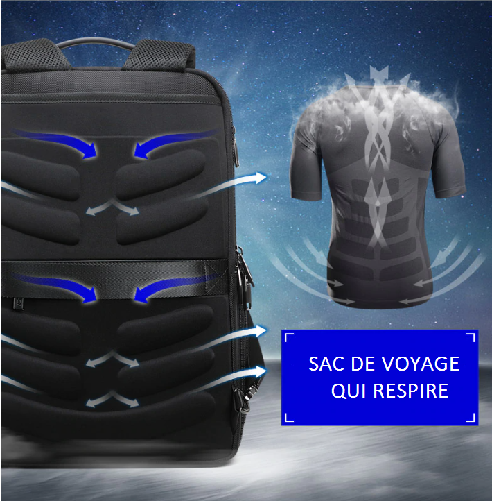 SAC DE VOYAGE MODERNE ULTRA PRATIQUE (HYDROFUGE ET EXTENSIBLE)