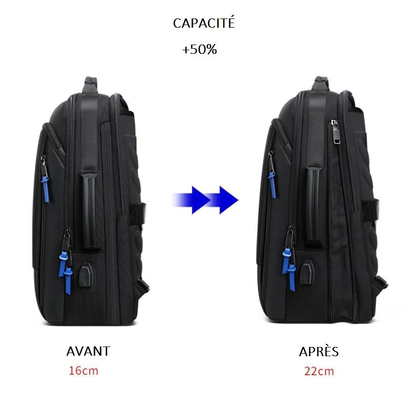 SAC DE VOYAGE MODERNE ULTRA PRATIQUE (HYDROFUGE ET EXTENSIBLE)